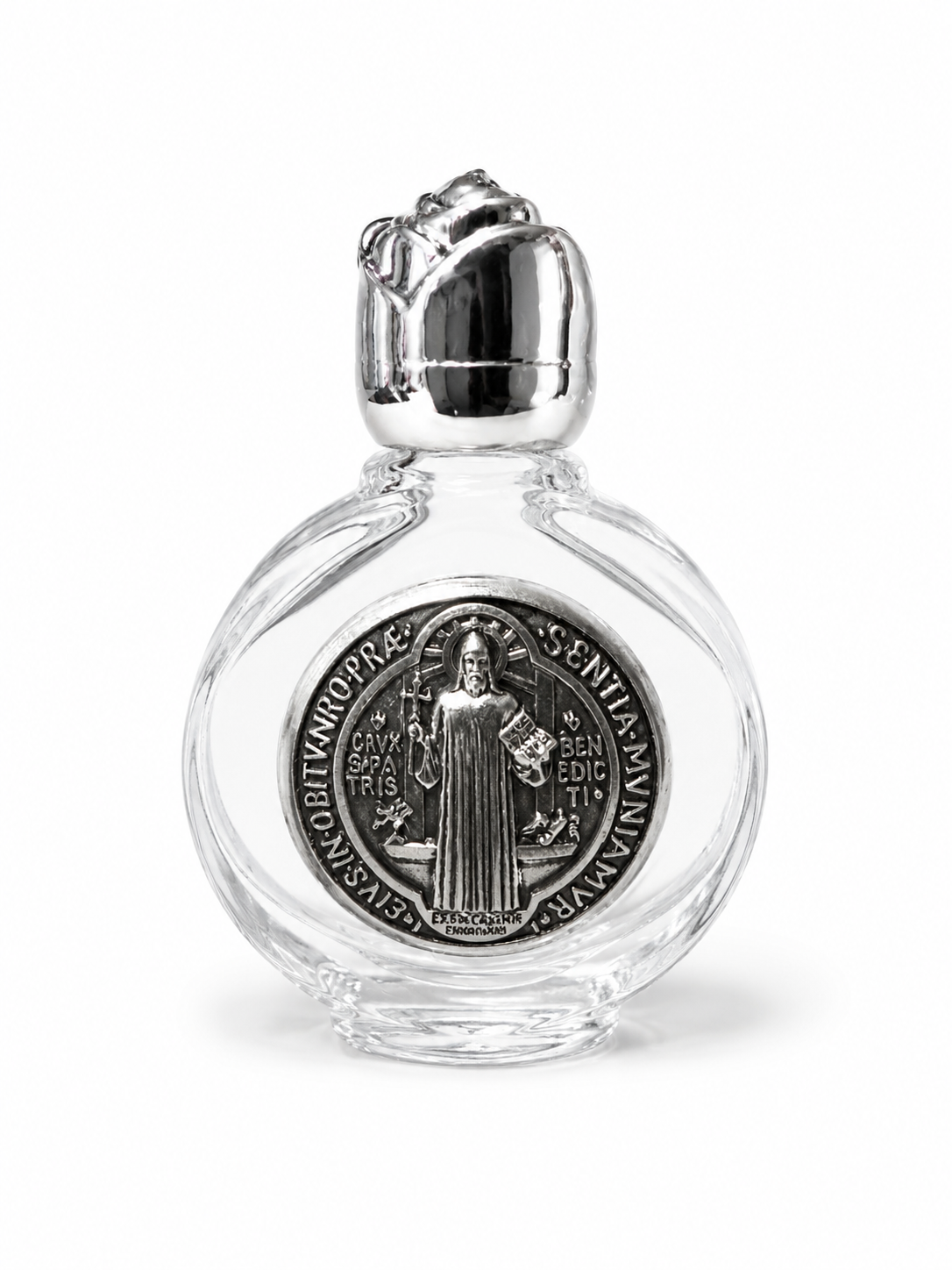 San Benito Silver Holy Water Flask