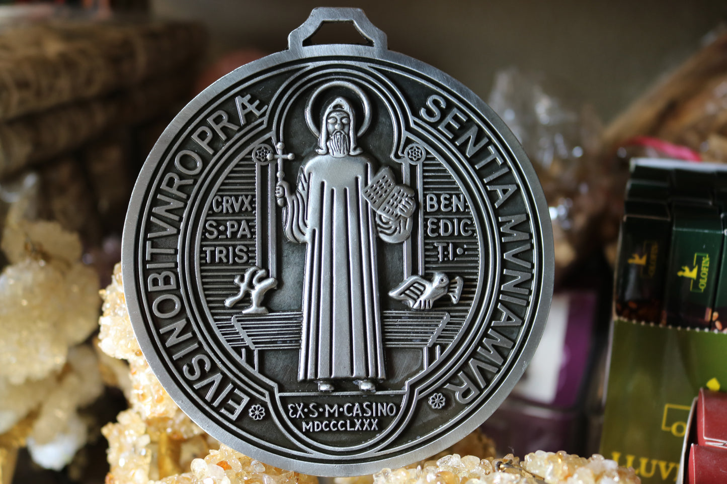 St. Benedict Medal Wall Plaque (Double-Sided)