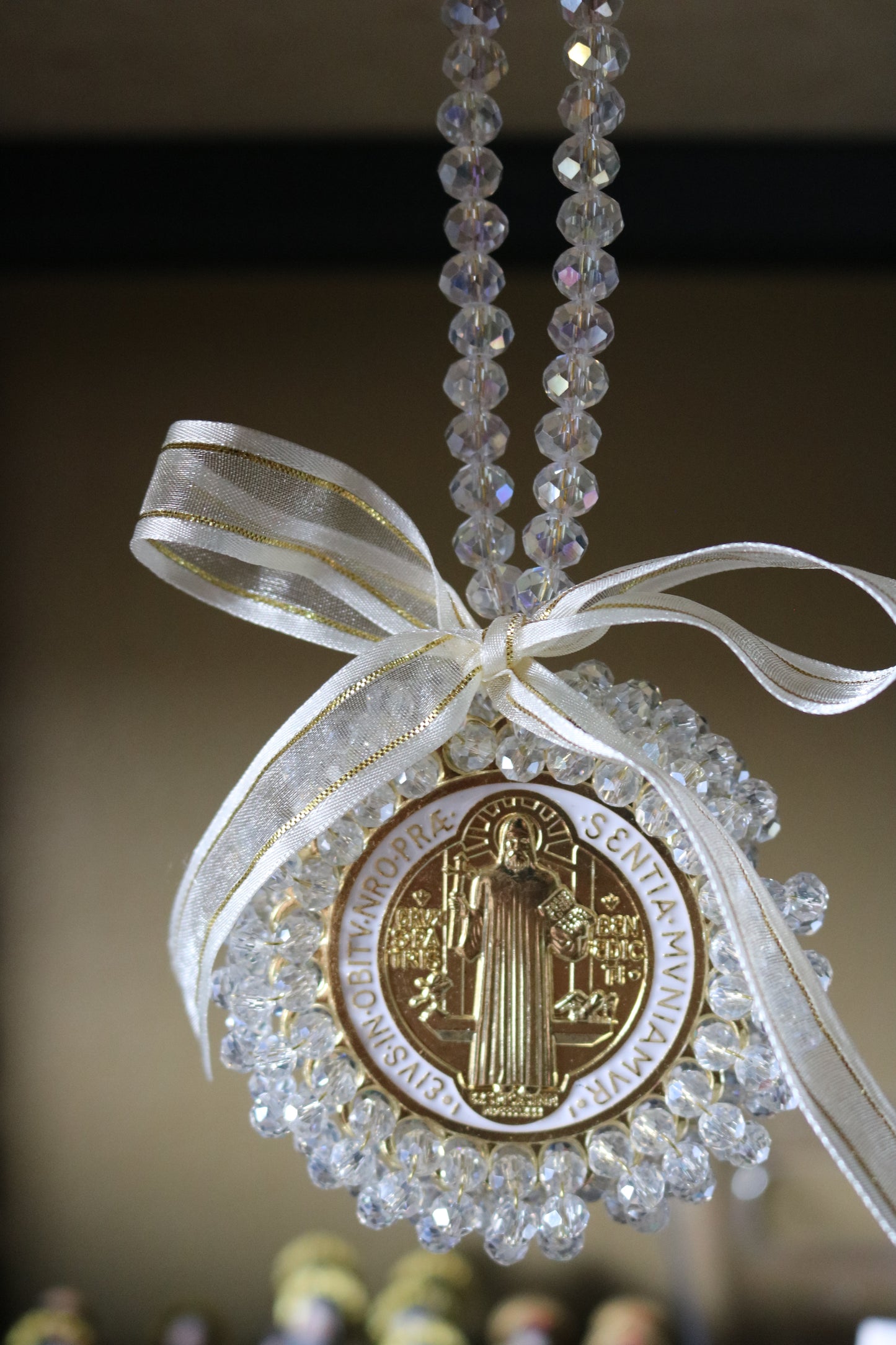 ✨ St. Benedict Protection Crystal Ornament ✨
