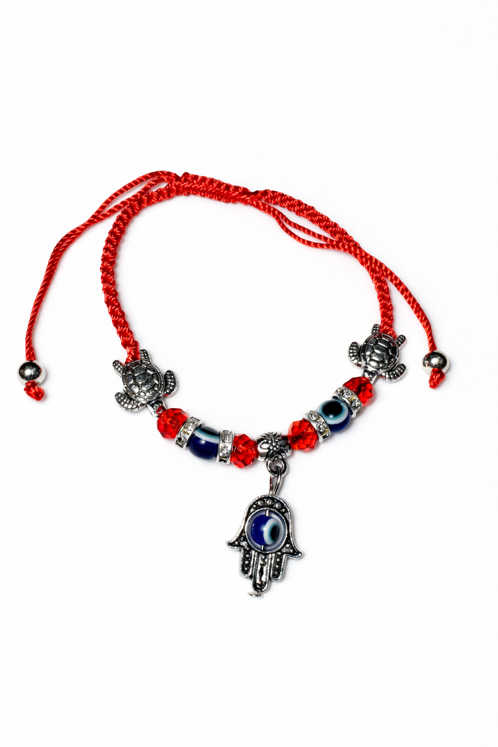 Pulsera Hamsa Hand con Mal de Ojo and Turtle