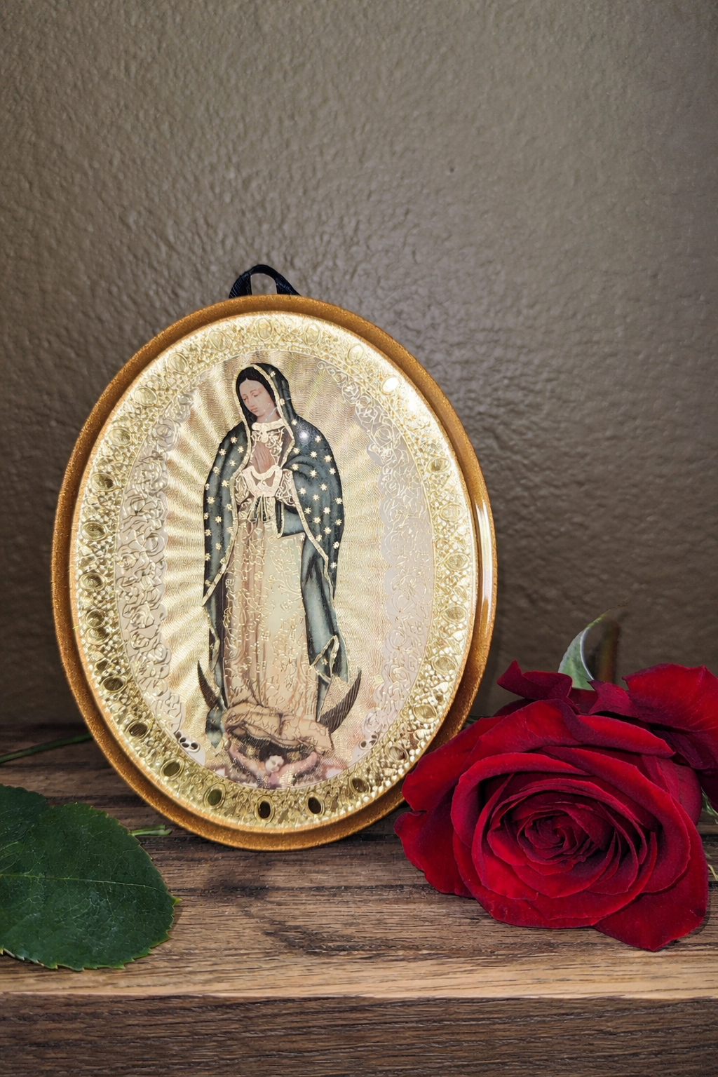 Virgen de Guadalupe Wooden Plaque