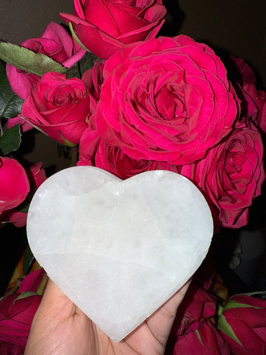 Celestine Heart Shaped Crystal Holder