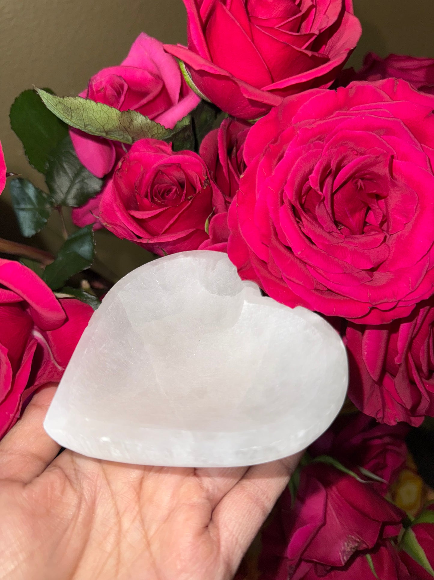 Celestine Heart Shaped Crystal Holder