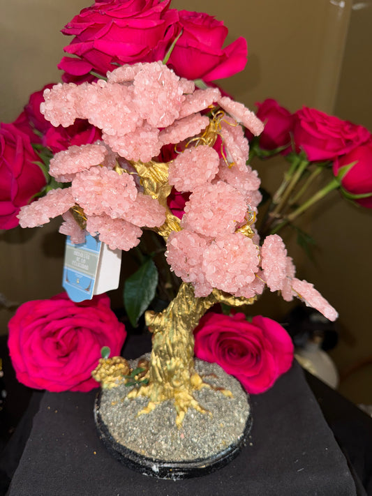 Rose Quartz Cluster Tree