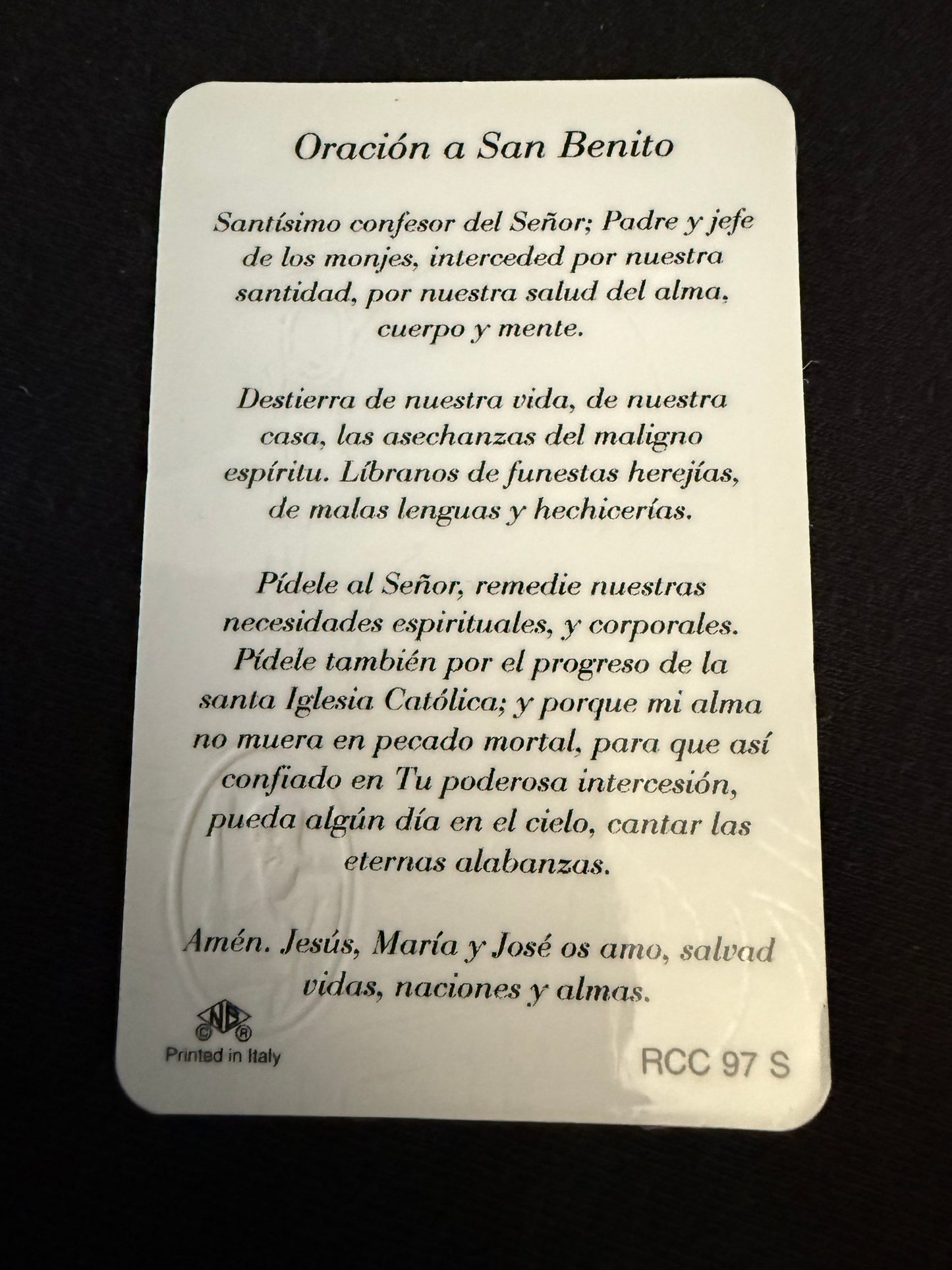 San Benito Card