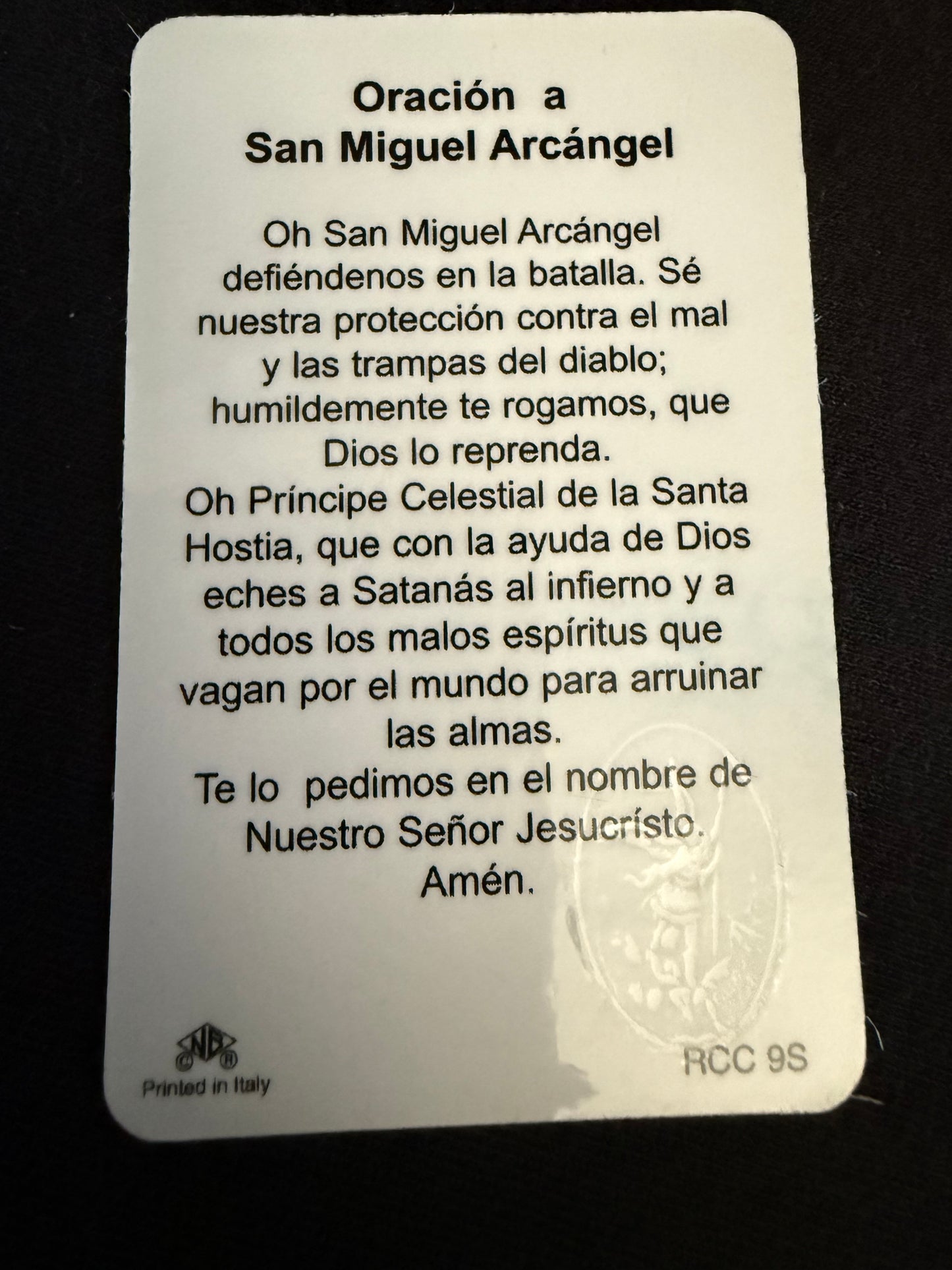 Archangel Michael Card
