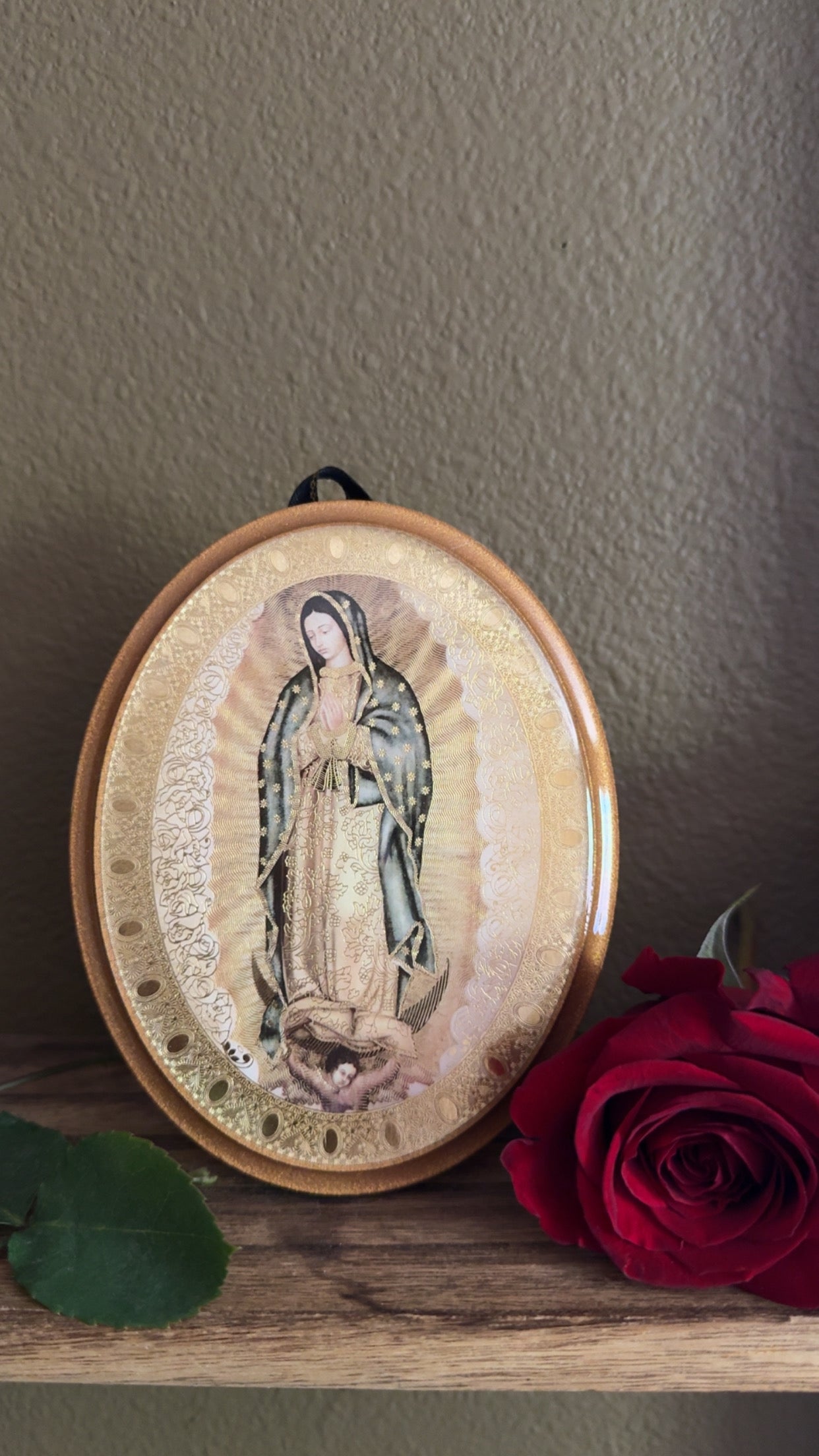 Virgen de Guadalupe Wooden Plaque