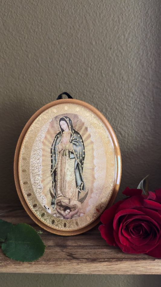 Virgen de Guadalupe Wooden Plaque