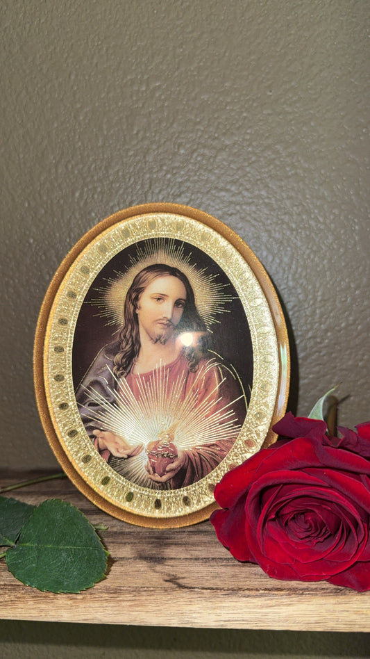 Sagrado Corazón Wooden Plaque