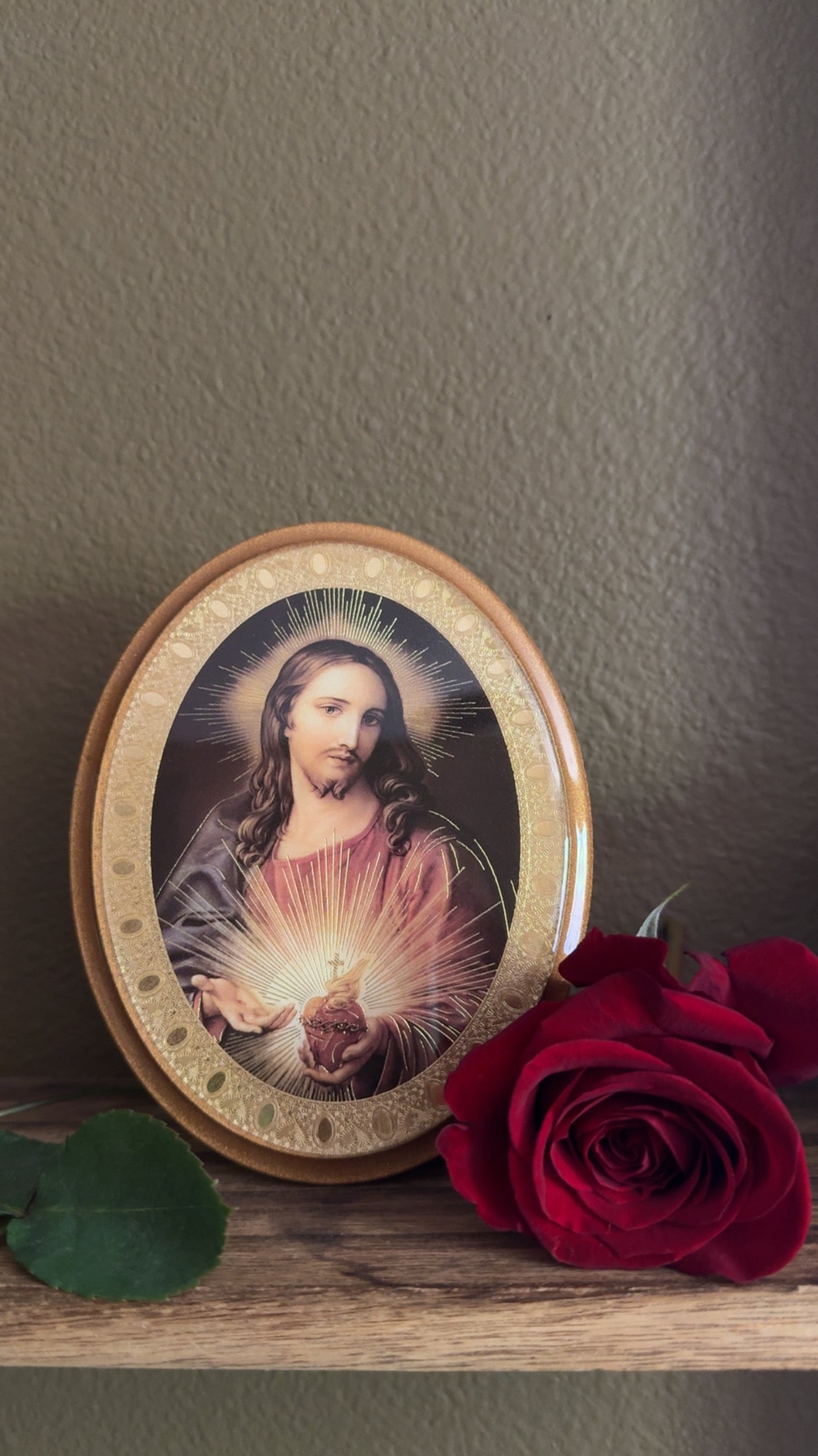 Sagrado Corazón Wooden Plaque